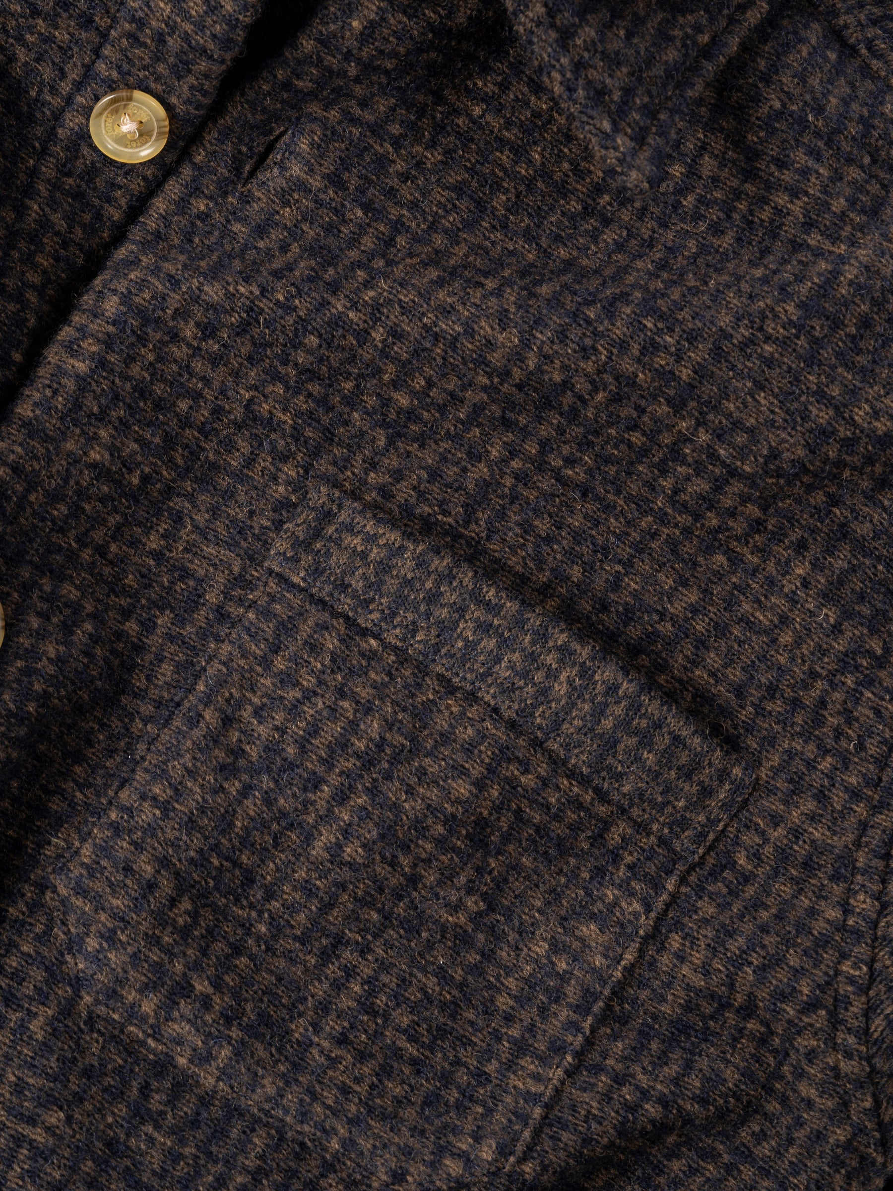 Ivy Wool Shirt Check Navy Blue