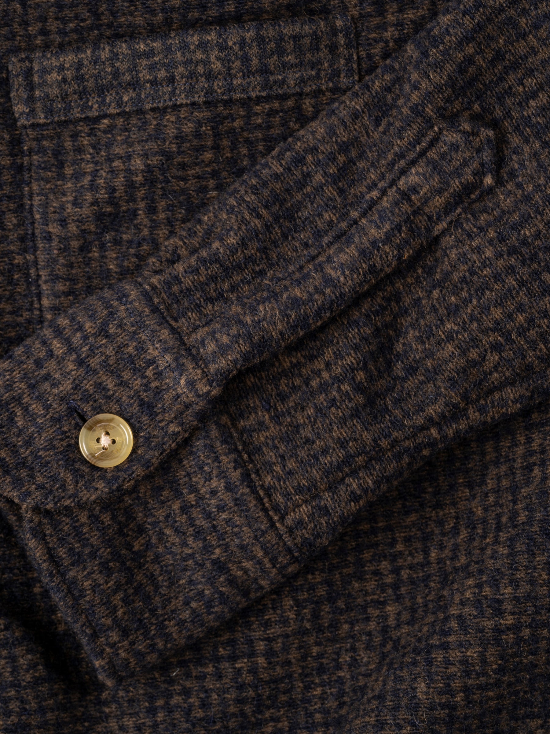 Ivy Wool Shirt Check Navy Blue