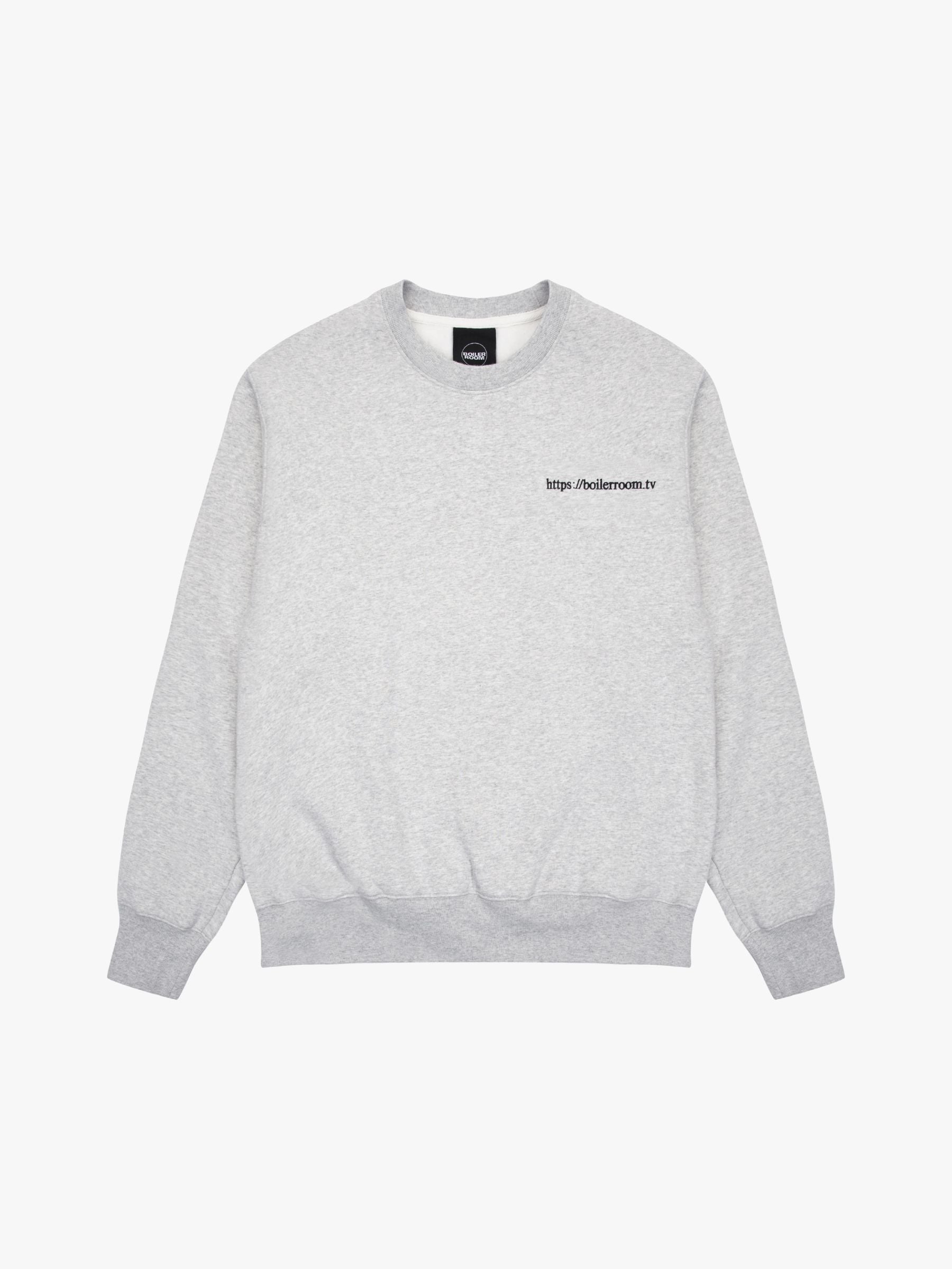 Boiler Room TV Logo Crew Sweater Grey