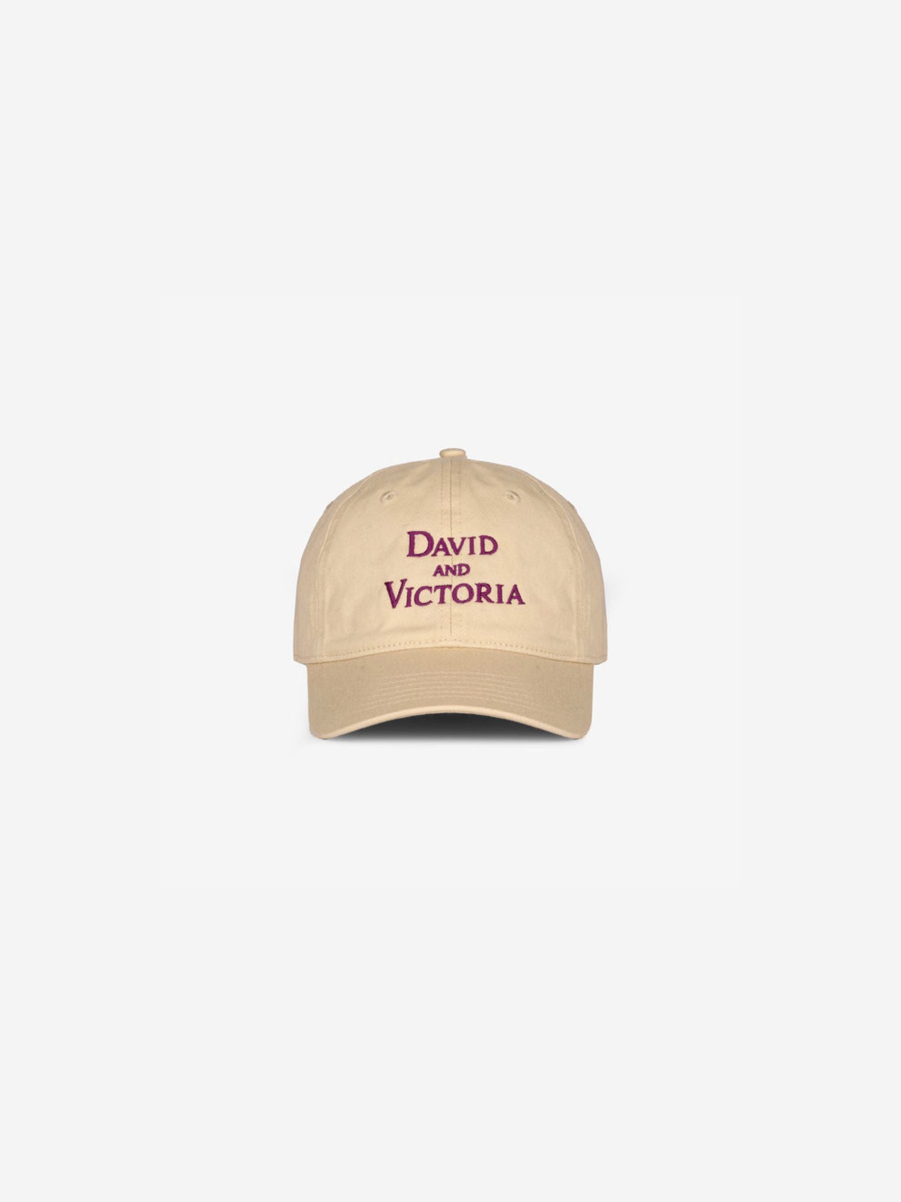 David & Victoria Cap Beige/Purple